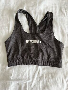 Gymshark Charcoal Grey Racerback Sports Bra